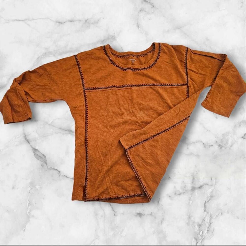 Garnet Hill XS Orange Long Sleeve